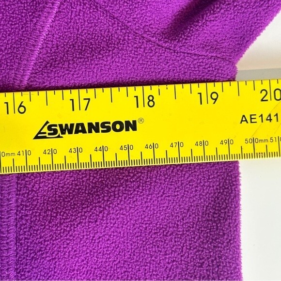 Lands’ End Lightweight Fleece Quarter Zip Pullover Purple S - Picture 6 of 8